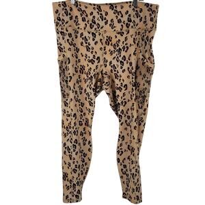Fabletics On The Go Leggings Athletic Workout Hiking Animal Print 3X 20-22 NWT